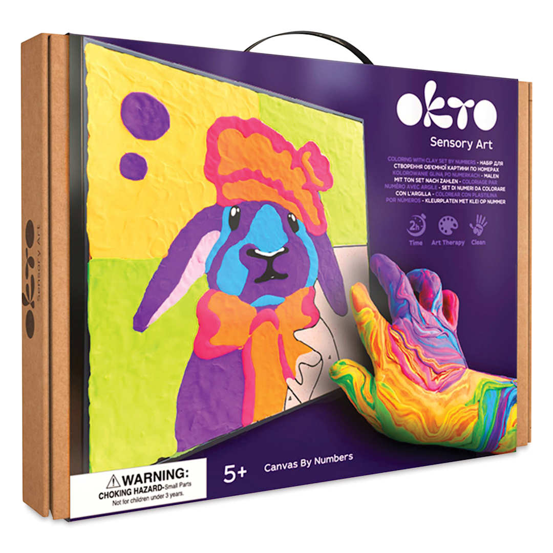 Open in modal - Okto Sensory Art Clay Color By Number Kit - Bunny - front of packaging