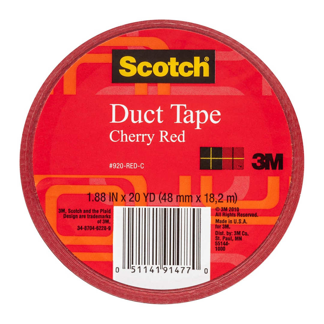 Open in modal - Scotch Duct Tapes for Artists Red - 1.88" x 20 yds. Roll
