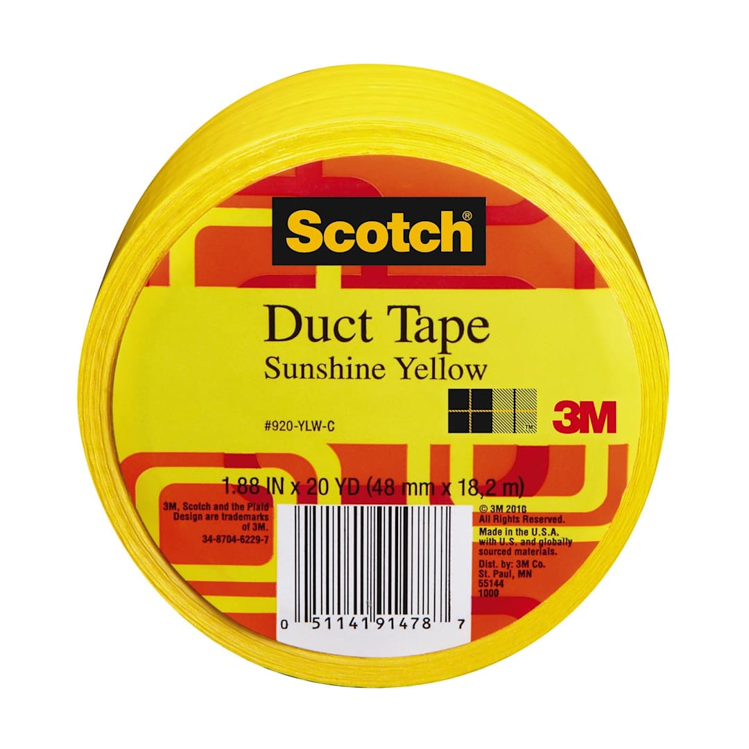 Open in modal - Scotch Duct Tapes for Artists Yellow - 1.88" x 20 yds. Roll