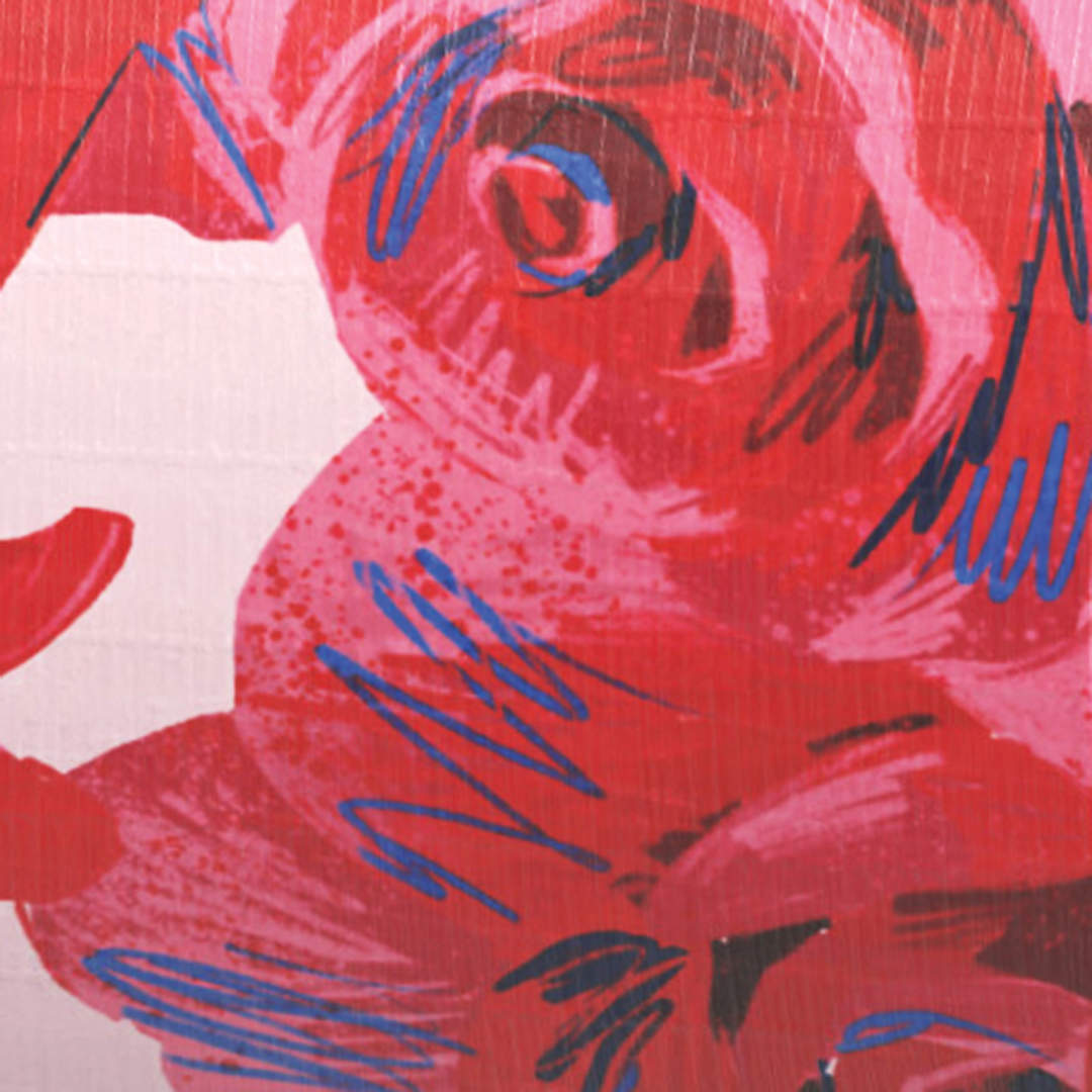 Open in modal - Duck Tape Prints - Red Roses close up