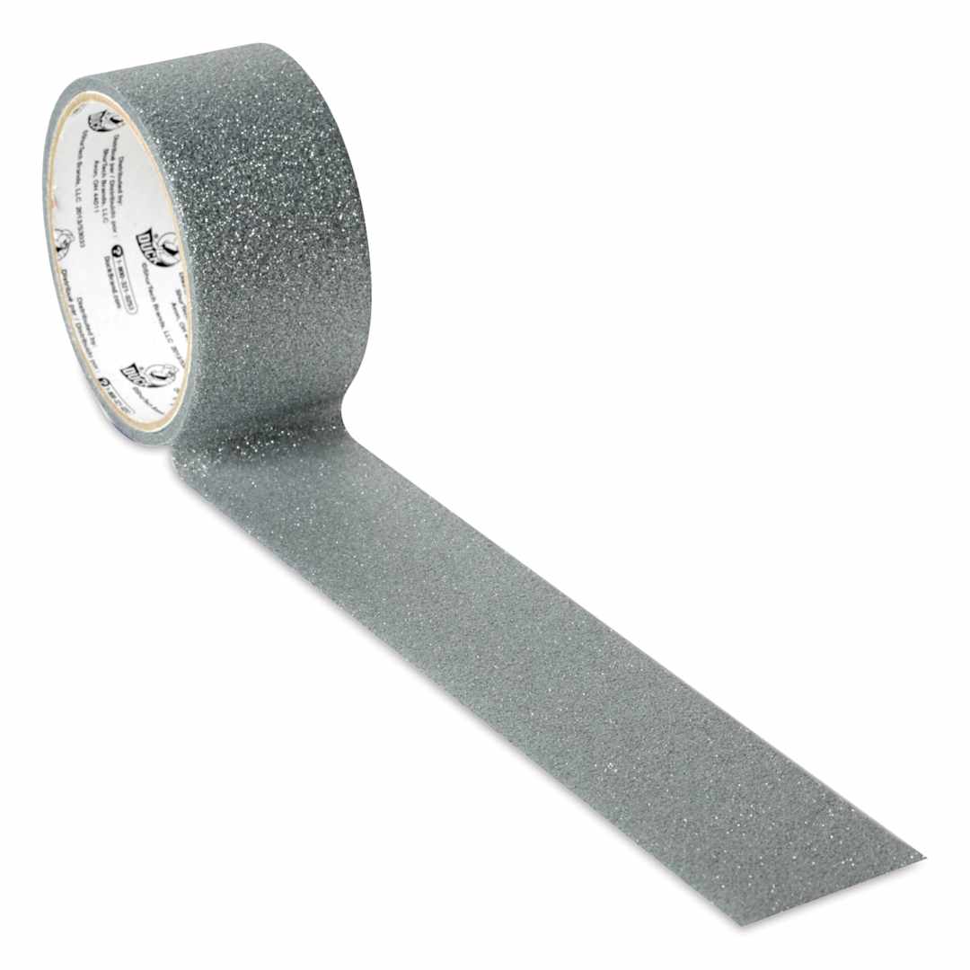 Open in modal - Duck Glitter Tape - 1.88" x 5 yds, Silver Glitter