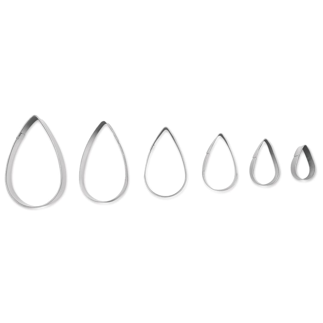 Open in modal - Sculpey Tools Metal Clay Cutters - Tear Drops, Set of 6