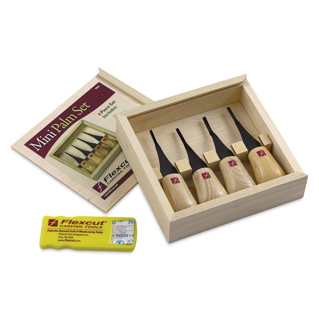 Open in modal - Flexcut Mini Palm-Sized Carving Tools - Set of 4