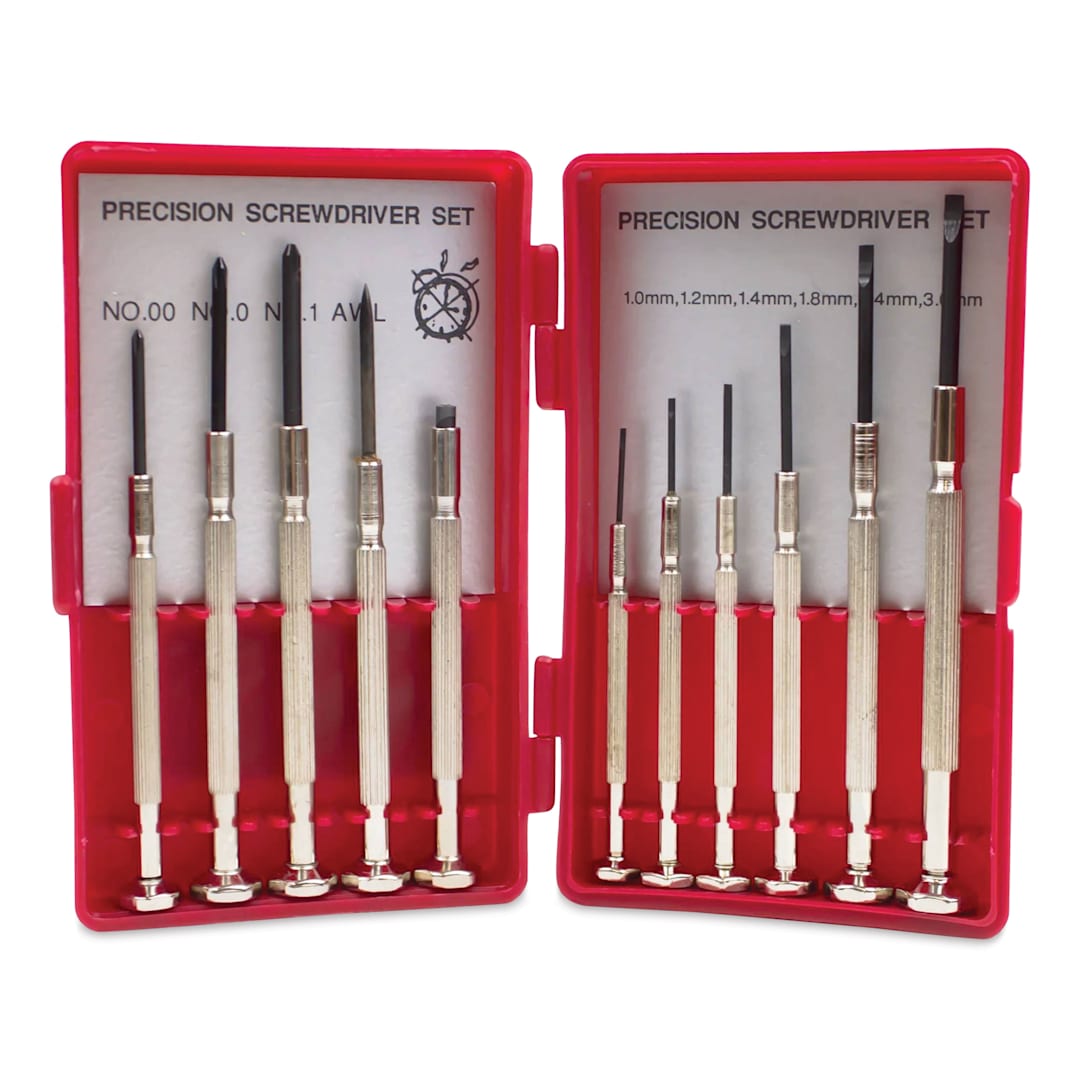 Open in modal - Excel Blades Mini Screwdrivers - Set of 11 - in case, upright