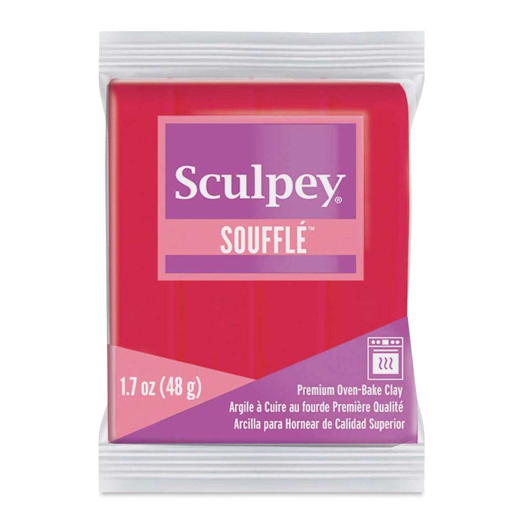 Open in modal - Sculpey Souffle - Raspberry, 1.7 oz Bar front of packaging