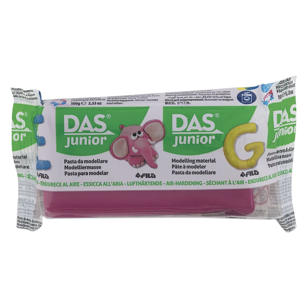 Open in modal - DAS Junior Air-Dry Clay - Front view of package of Magenta clay