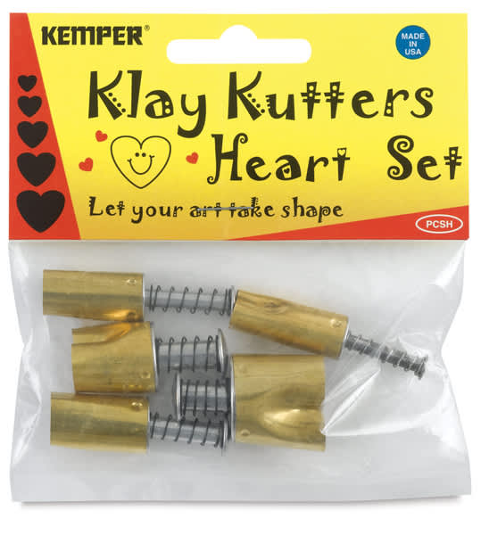 Open in modal - Kemper Pattern Cutter Set - Front of package of Set of 5 sizes of Heart Cutters
