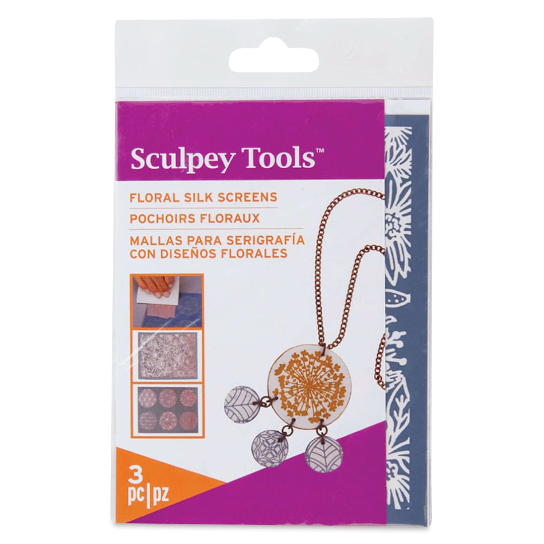 Open in modal - Sculpey Silk Screen - Front of package of Floral patterns