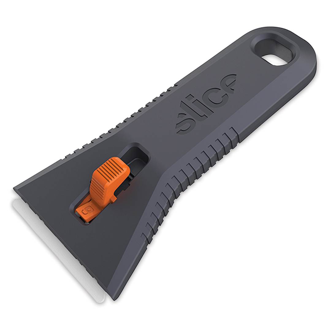 Open in modal - Slice Manual Utility Scraper - Angled view of Scraper with blade extended
