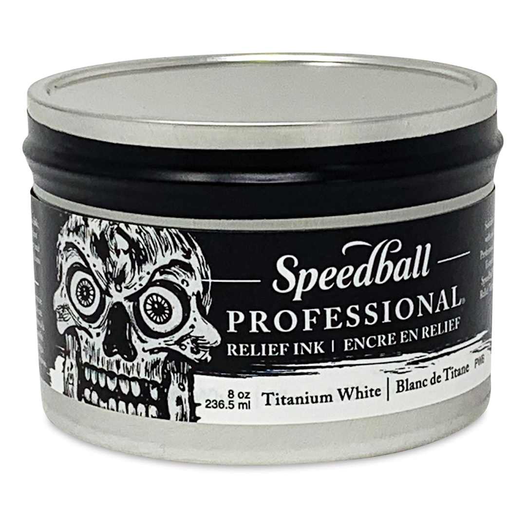 Open in modal - Speedball Professional Relief Ink - Titanium White, 8 oz