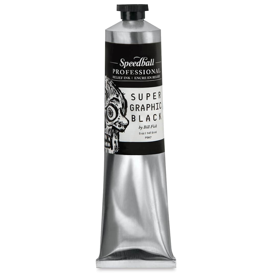 Open in modal - Speedball Professional Relief Ink - Supergraphic Black, 5 oz, Tube