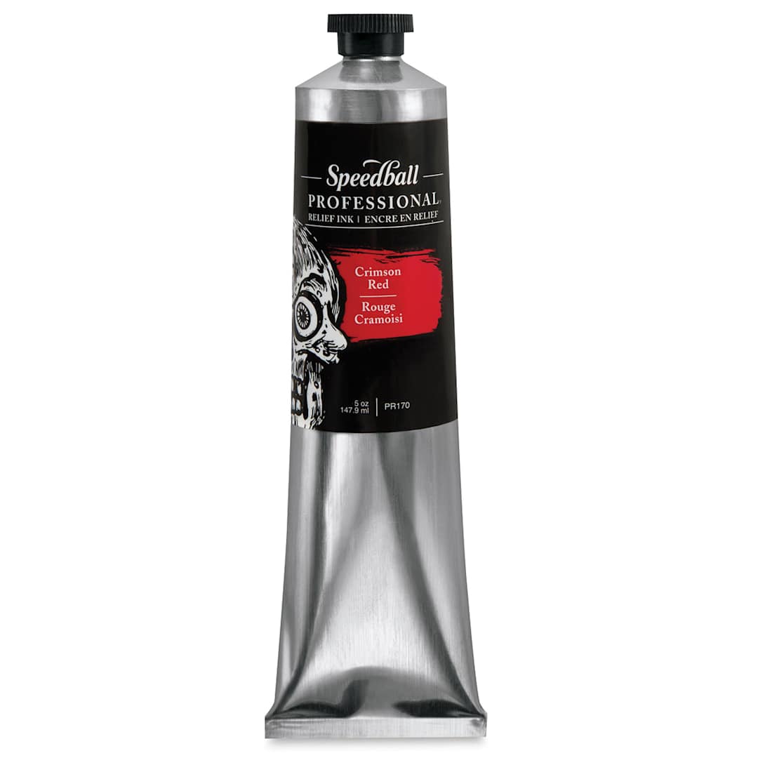 Open in modal - Speedball Professional Relief Ink - Crimson Red, 5 oz, Tube