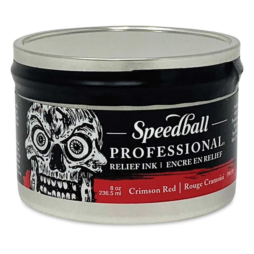 Open in modal - Speedball Professional Relief Ink - Crimson Red, 8 oz