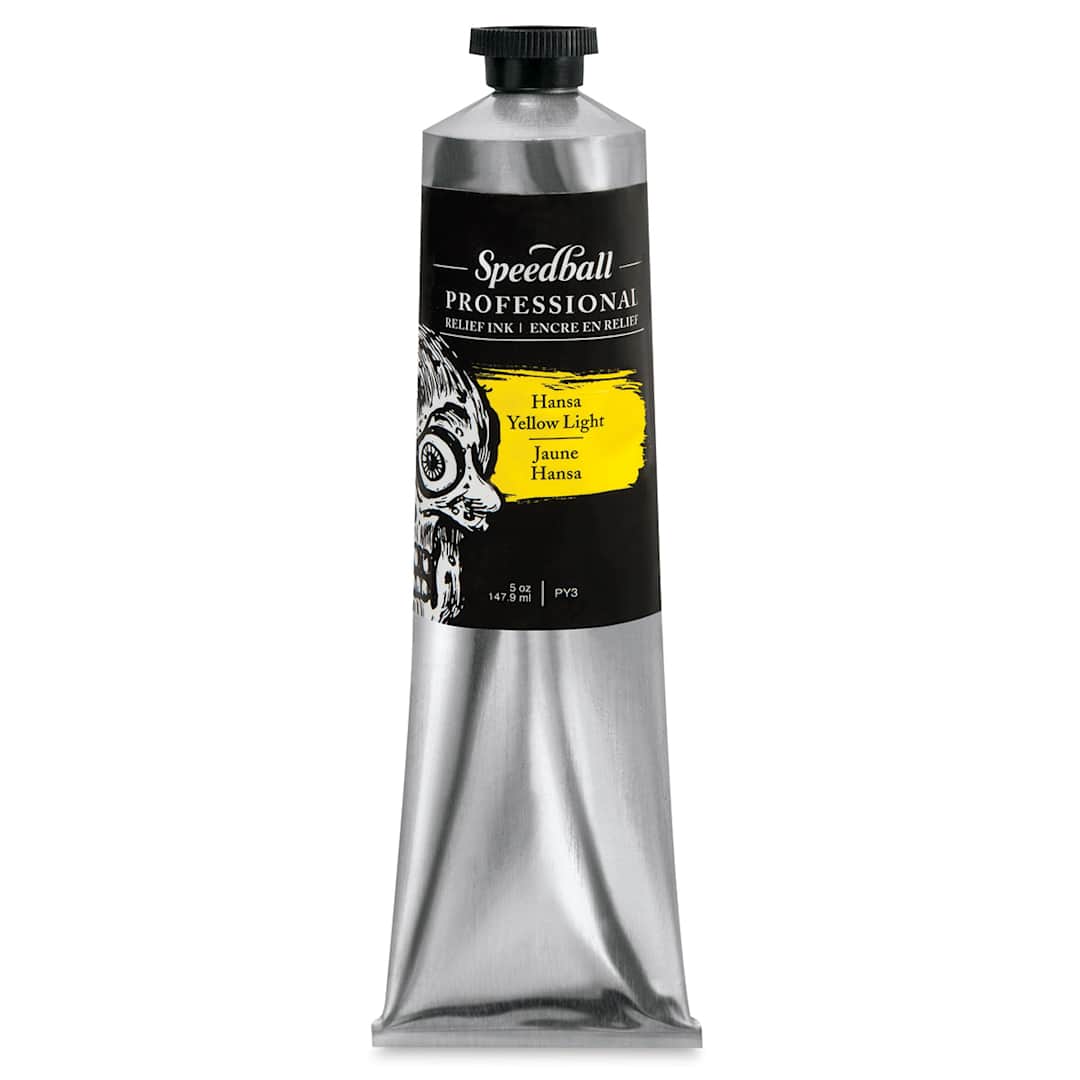 Open in modal - Speedball Professional Relief Ink - Hansa Yellow Light, 5 oz, Tube