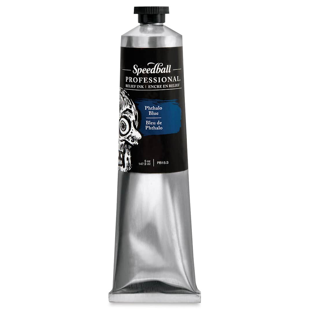Open in modal - Speedball Professional Relief Ink - Phthalo Blue, 5 oz, Tube