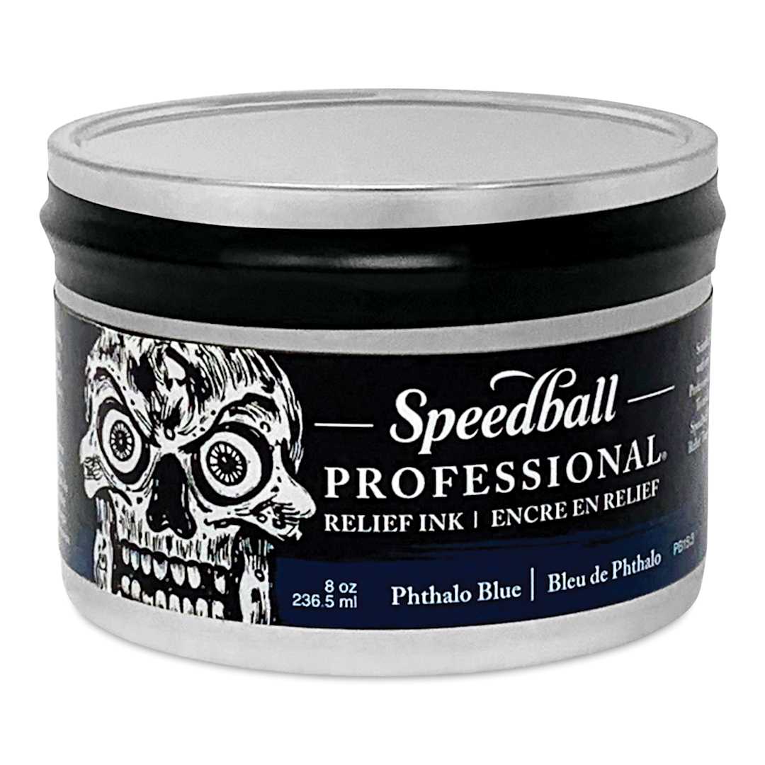 Open in modal - Speedball Professional Relief Ink - Phthalo Blue, 8 oz