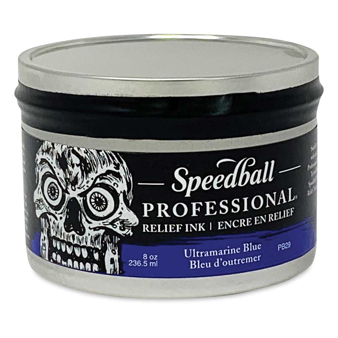 Open in modal - Speedball Professional Relief Ink - Ultramarine Blue, 8oz