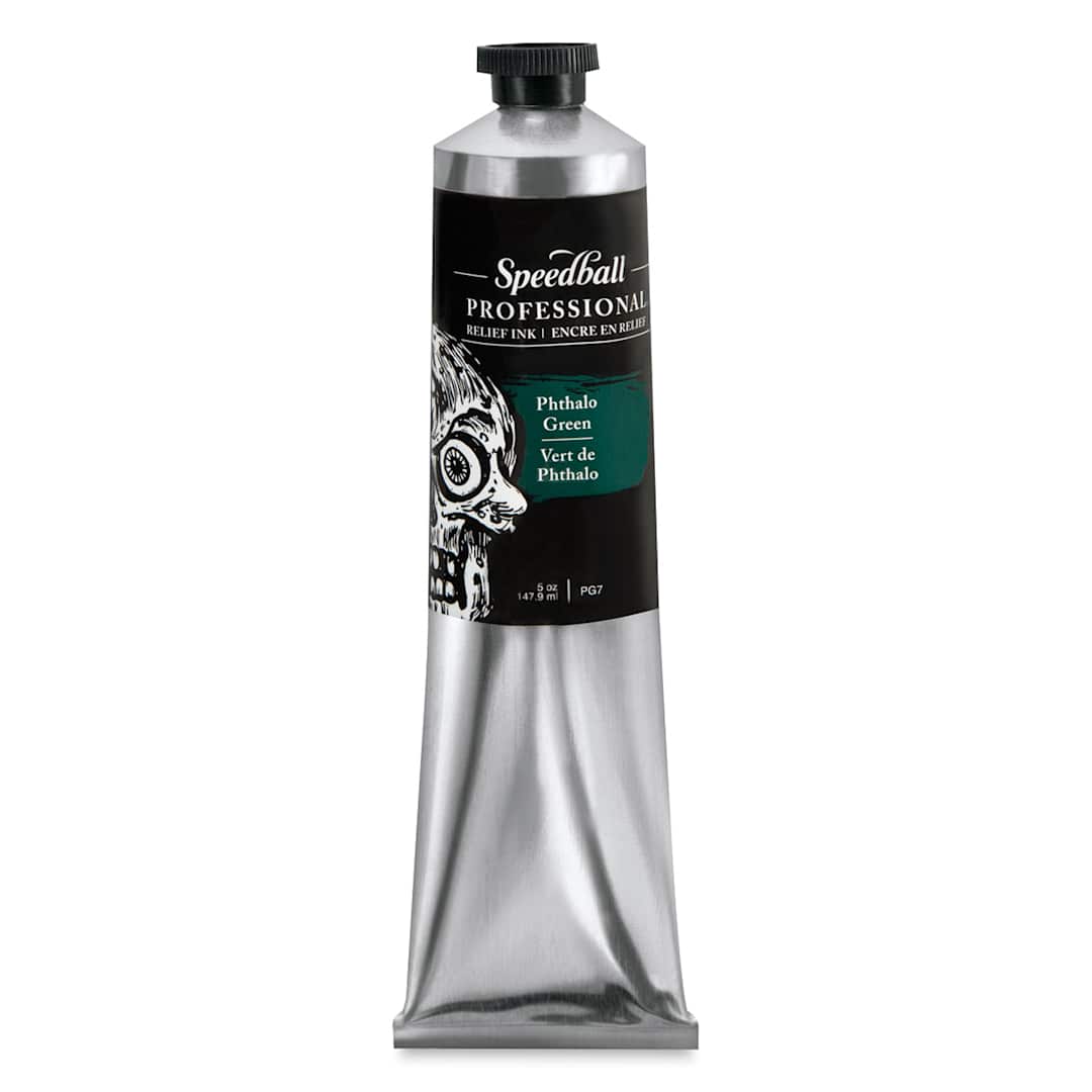 Open in modal - Speedball Professional Relief Ink - Phthalo Green, 5 oz, Tube