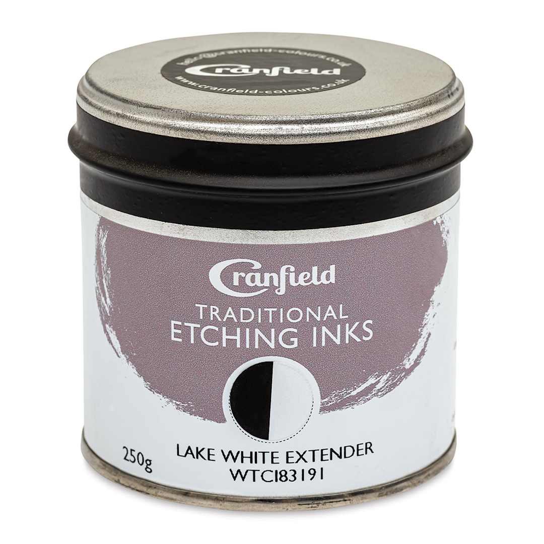 Open in modal - Cranfield Traditional Etching Ink Extender - Front of 250 g can of Lake White