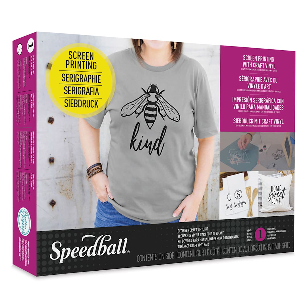 Open in modal - Speedball Beginner Craft Vinyl Screen Printing Kit front of packaging