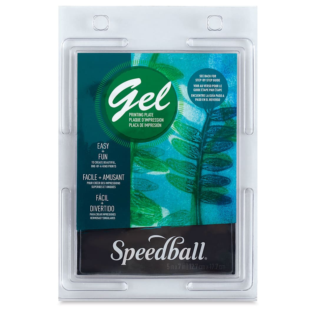Open in modal - Speedball Gel Printing Plate - 5" x 7", single plate front of packaging