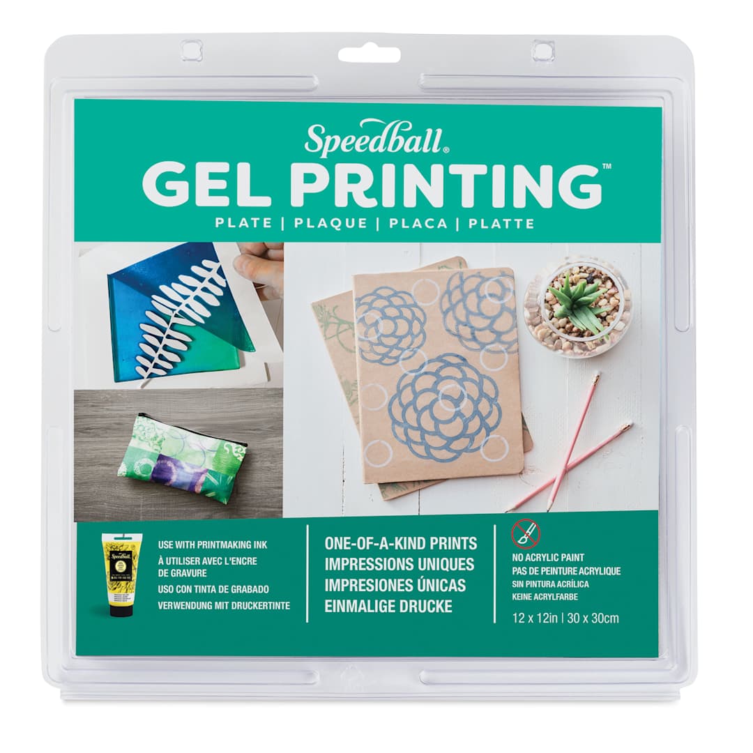 Open in modal - Speedball Gel Printing Plate - 12" x 12", Single Plate front of packaging