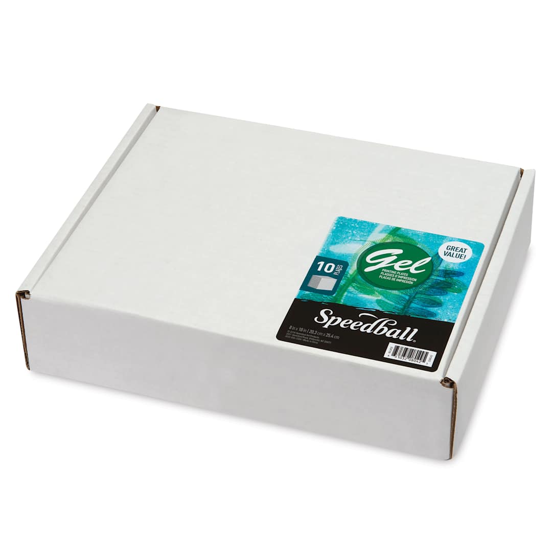 Open in modal - Speedball Gel Printing Plate - 8" x 10", Pkg of 10 front of packaging