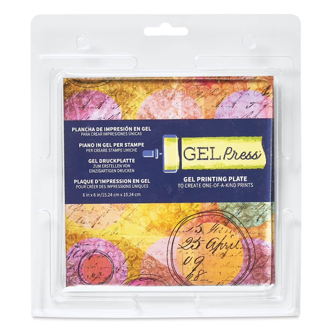 Open in modal - Gel Press Printing Plate - Square, 6" x 6" front of packaging