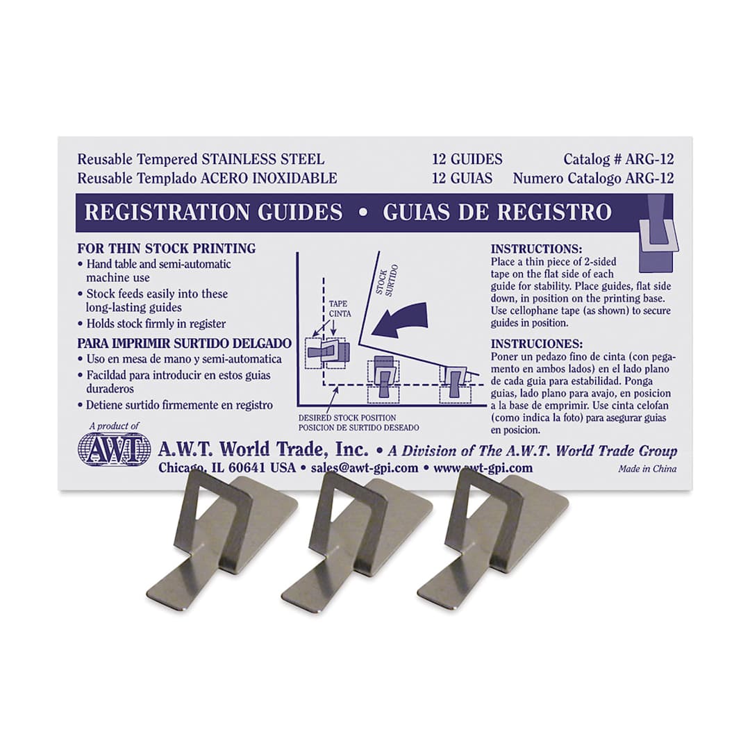 Open in modal - AWT Stainless Steel Registration Guides - Pkg of 12
