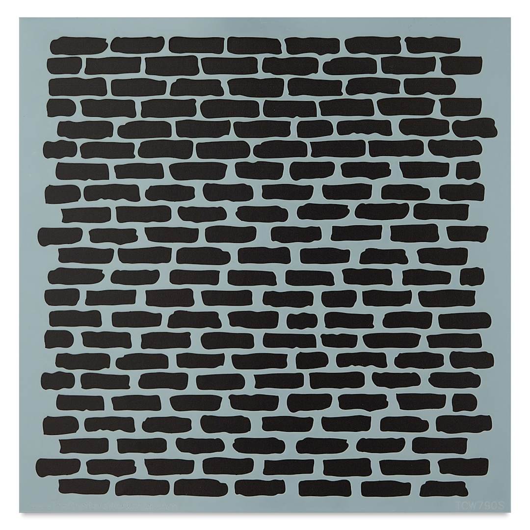 Open in modal - The Crafter's Workshop Stencil - Micro Bricks, 6" x 6"