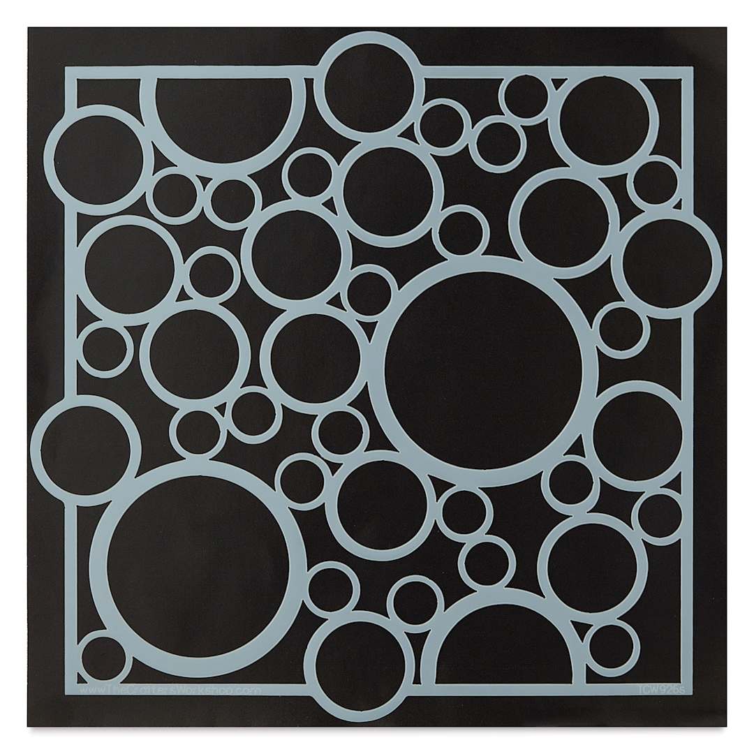 Open in modal - The Crafter's Workshop Stencil - Bubble Rebound, 6" x 6"