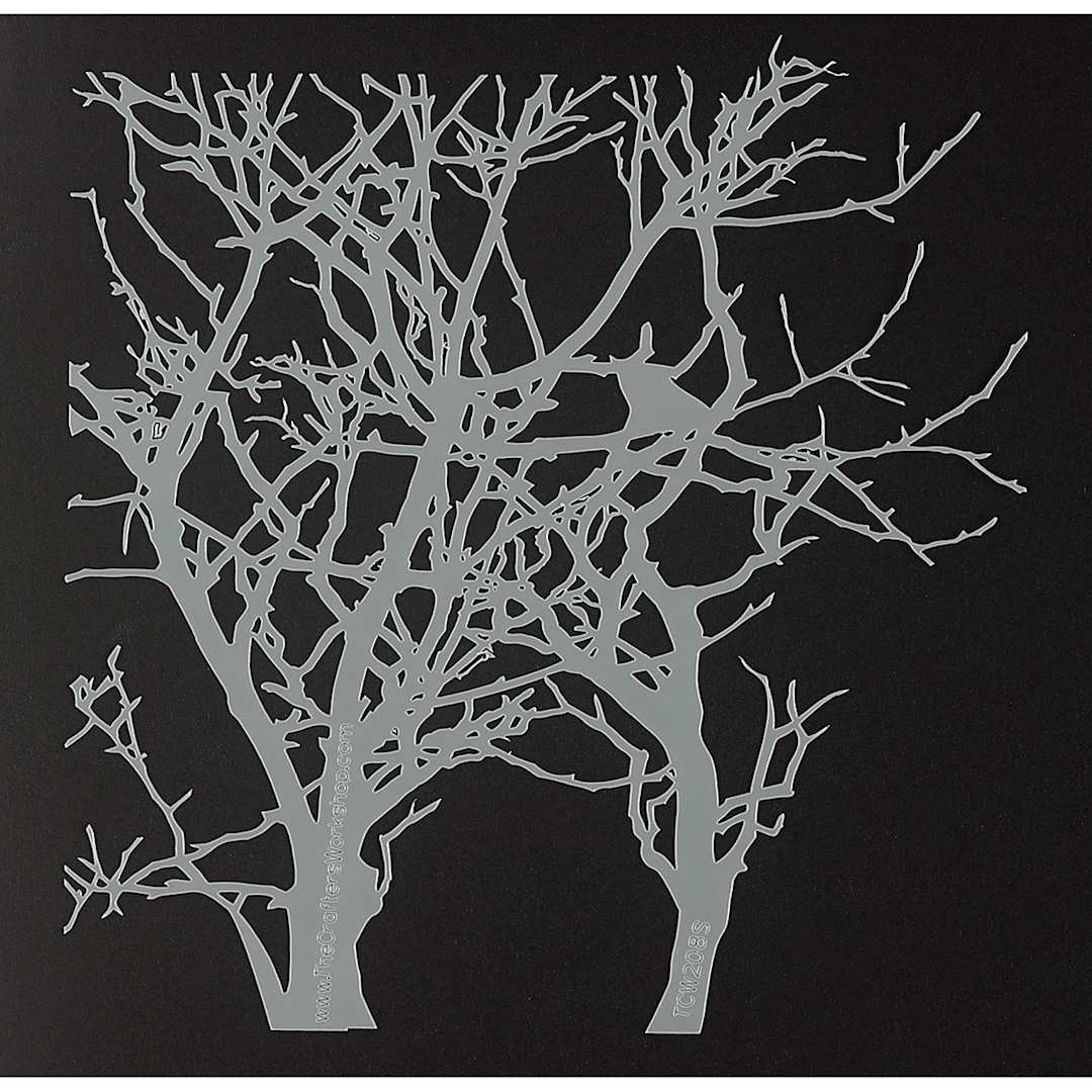 Open in modal - The Crafter's Workshop Stencils - Top view of Branches Stencil