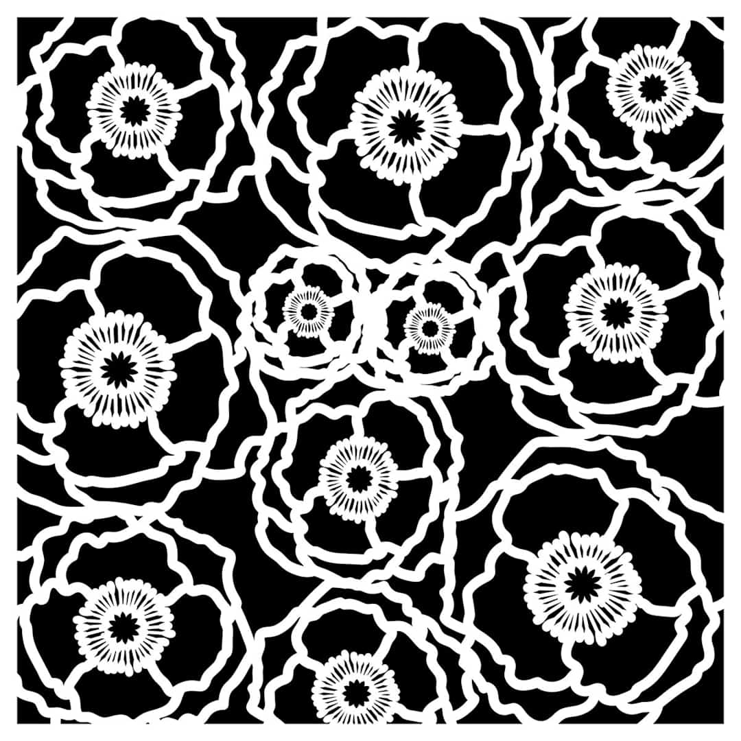 Open in modal - The Crafter's Workshop Stencils Poppy Field - Peggable