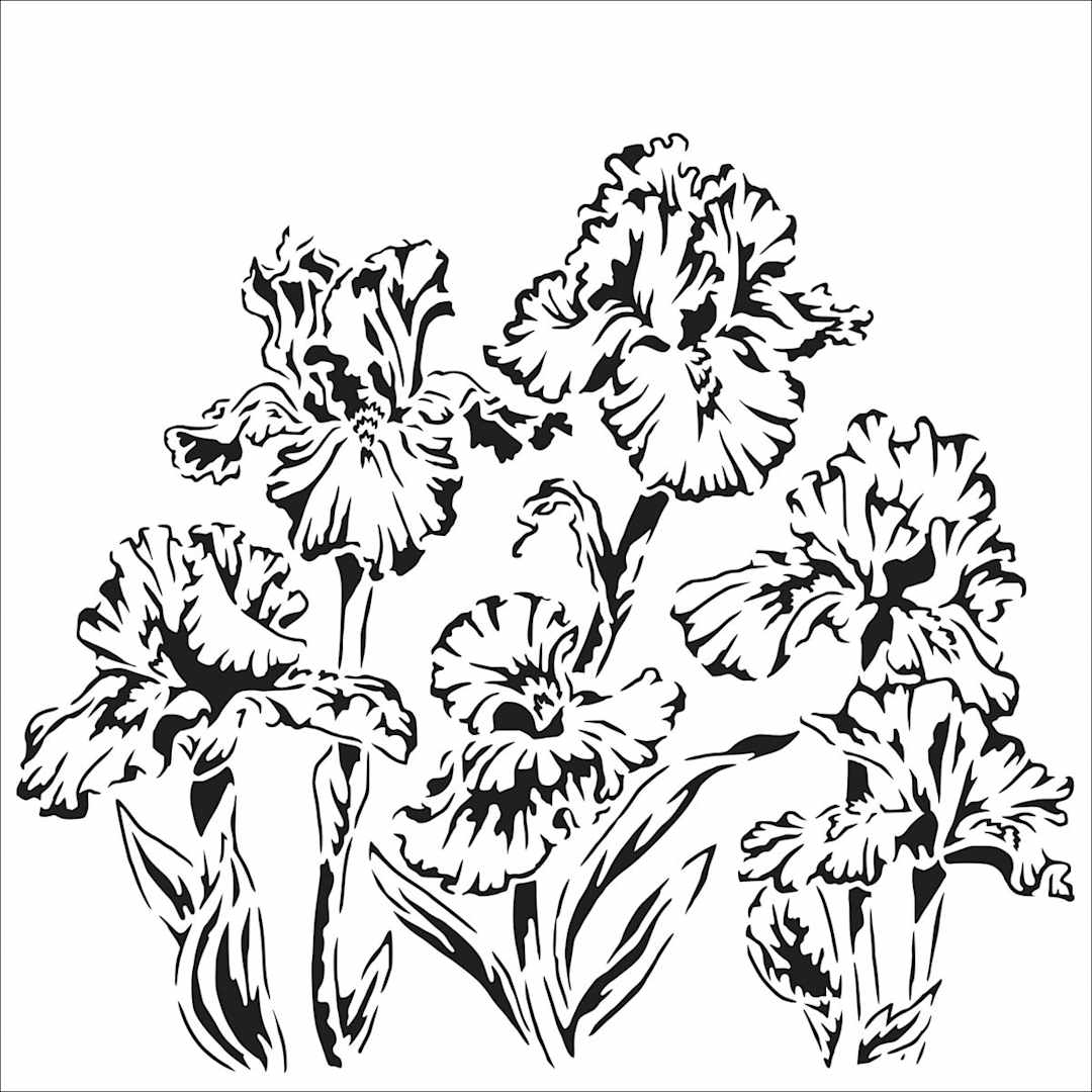 Open in modal - The Crafter's Workshop Stencils Irises