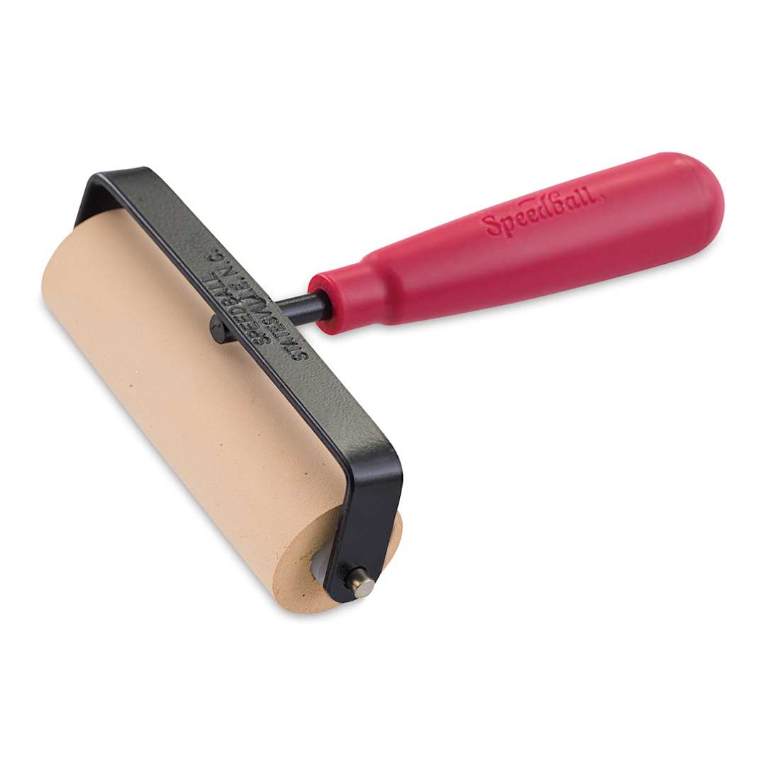 Open in modal - Speedball Soft Rubber Brayer - 4'' (Angled view)