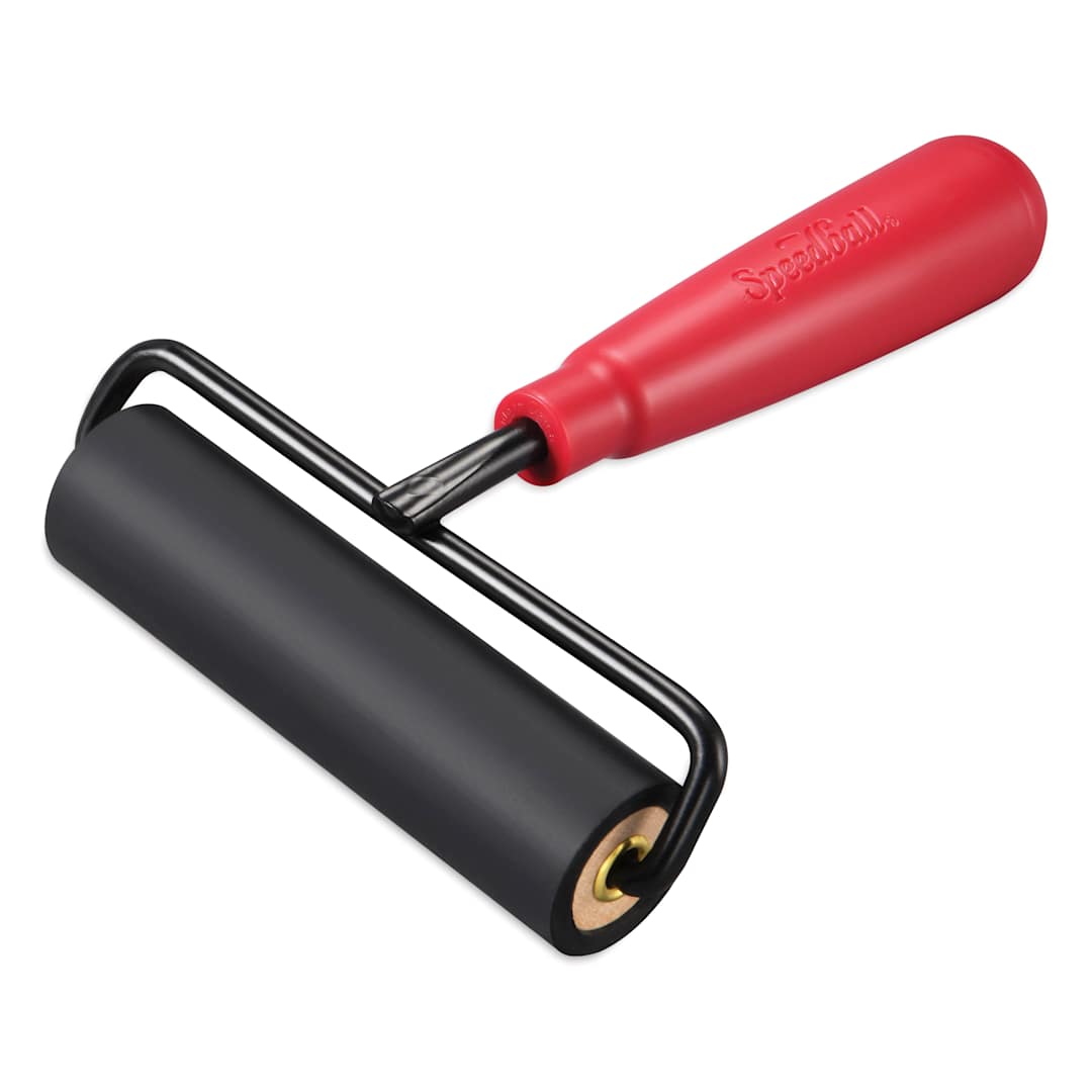 Open in modal - Speedball Deluxe Hard Rubber Brayer with Wire Frame - 4"