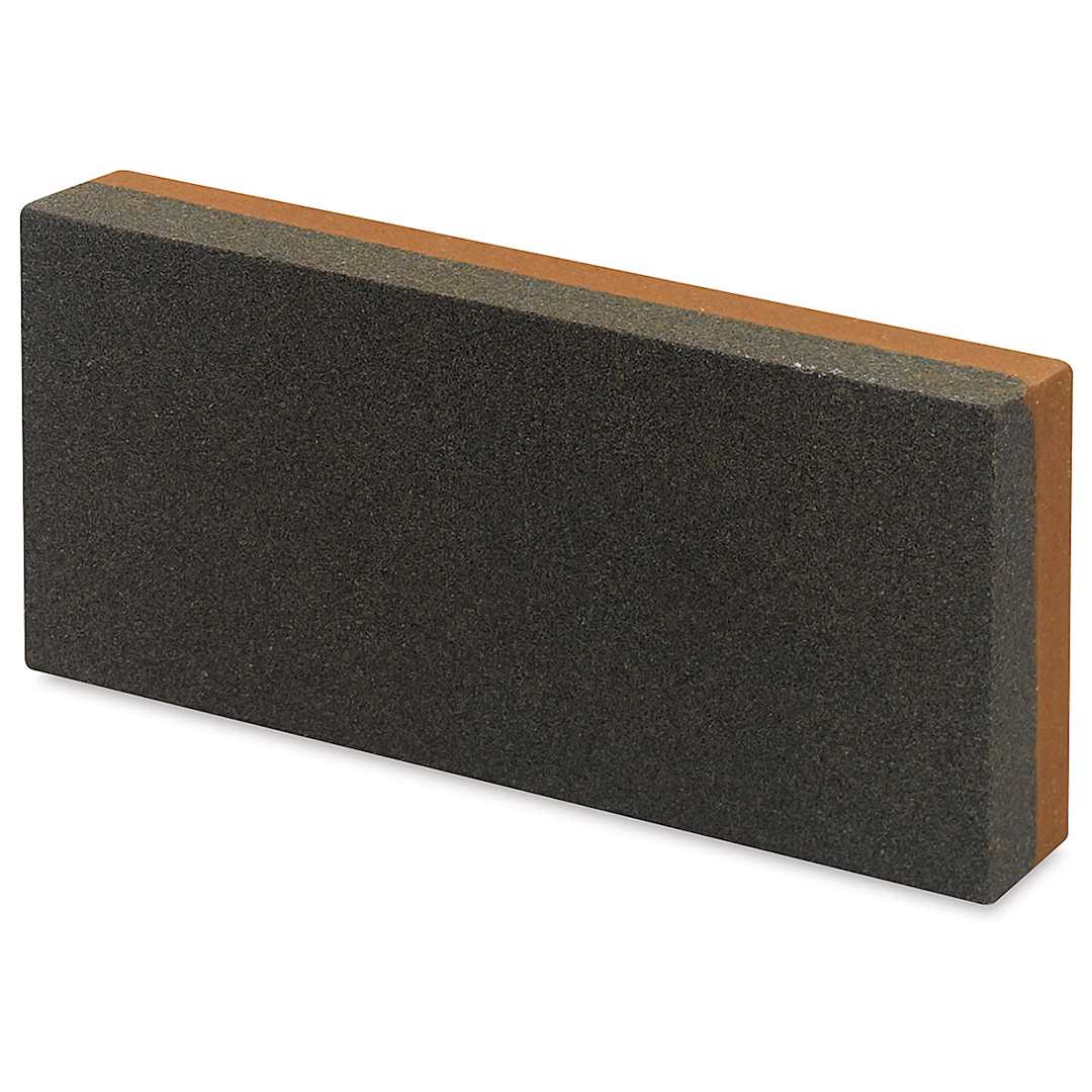 Open in modal - Double-Sided India Sharpening Stone - Medium/Fine Grit, 4" x 5/8" x 1-3/4"