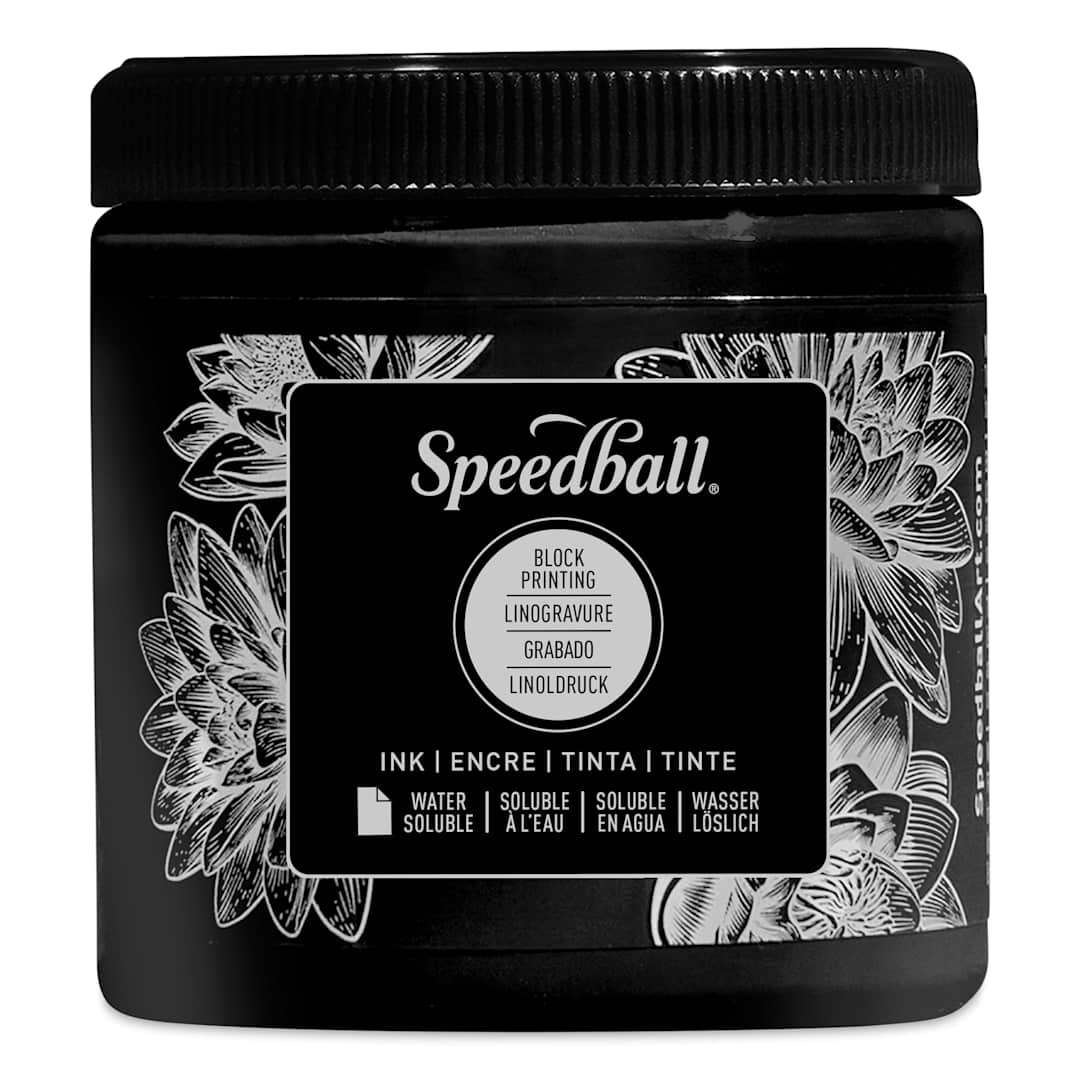 Open in modal - Speedball Water-Soluble Block Printing Ink - Black, 8 oz