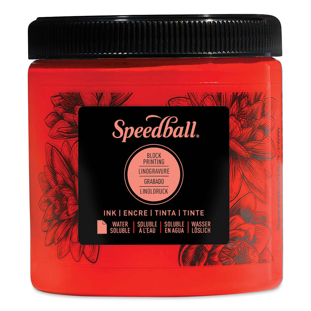 Open in modal - Speedball Water-Soluble Block Printing Ink - Red, 8 oz