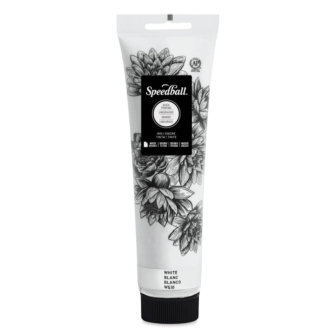 Open in modal - Speedball Water-Soluble Block Printing Ink - White, 5 oz