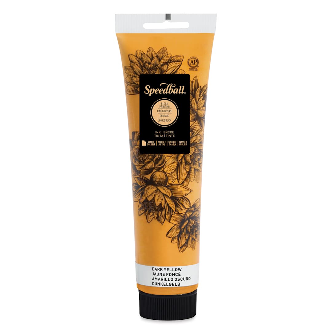 Open in modal - Speedball Water-Soluble Block Printing Ink - Dark Yellow, 5 oz