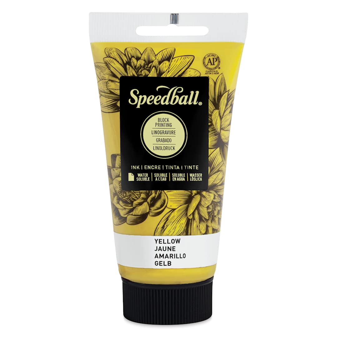 Open in modal - Speedball Water-Soluble Block Printing Ink - Yellow, 2.5 oz