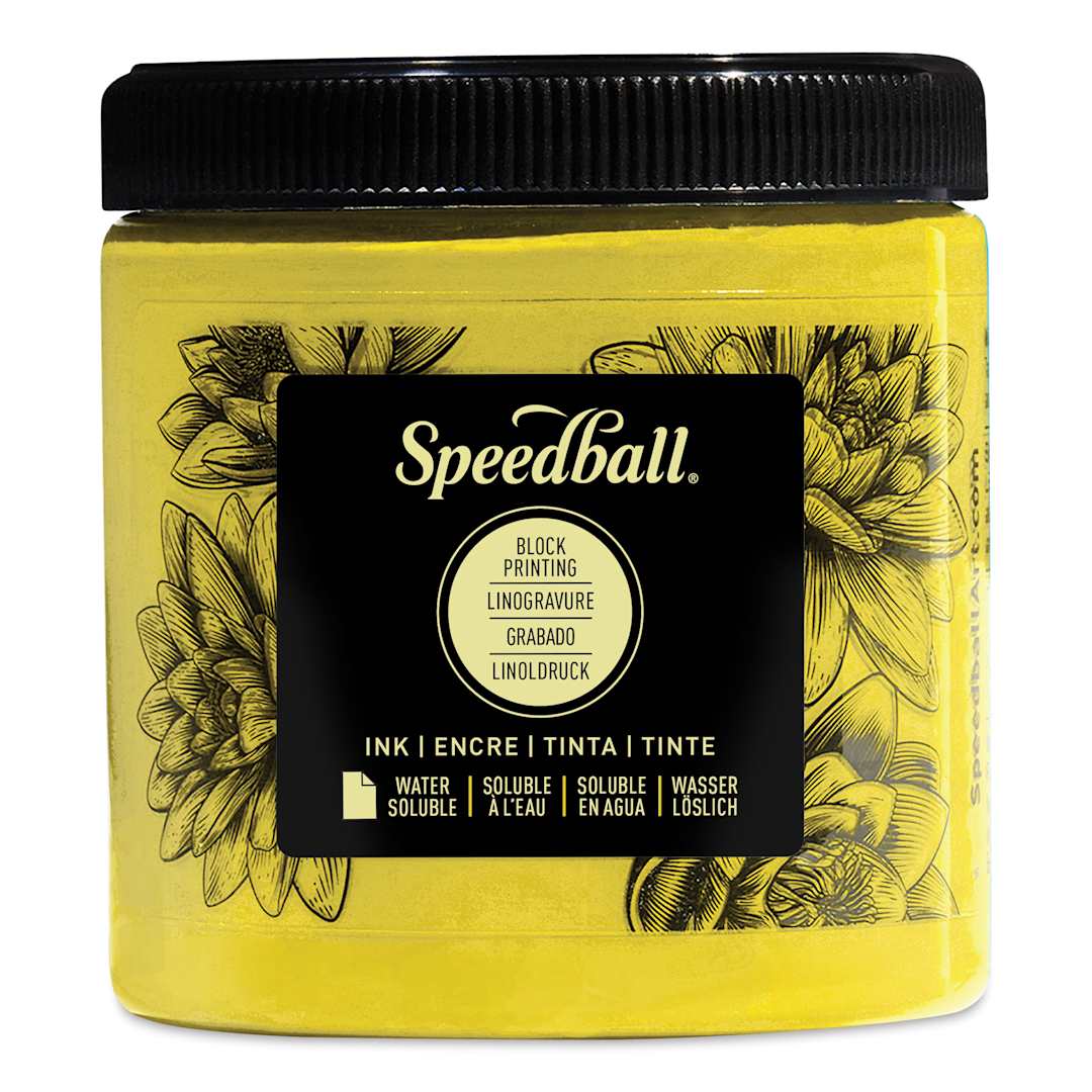 Open in modal - Speedball Water-Soluble Block Printing Ink - Yellow, 8 oz