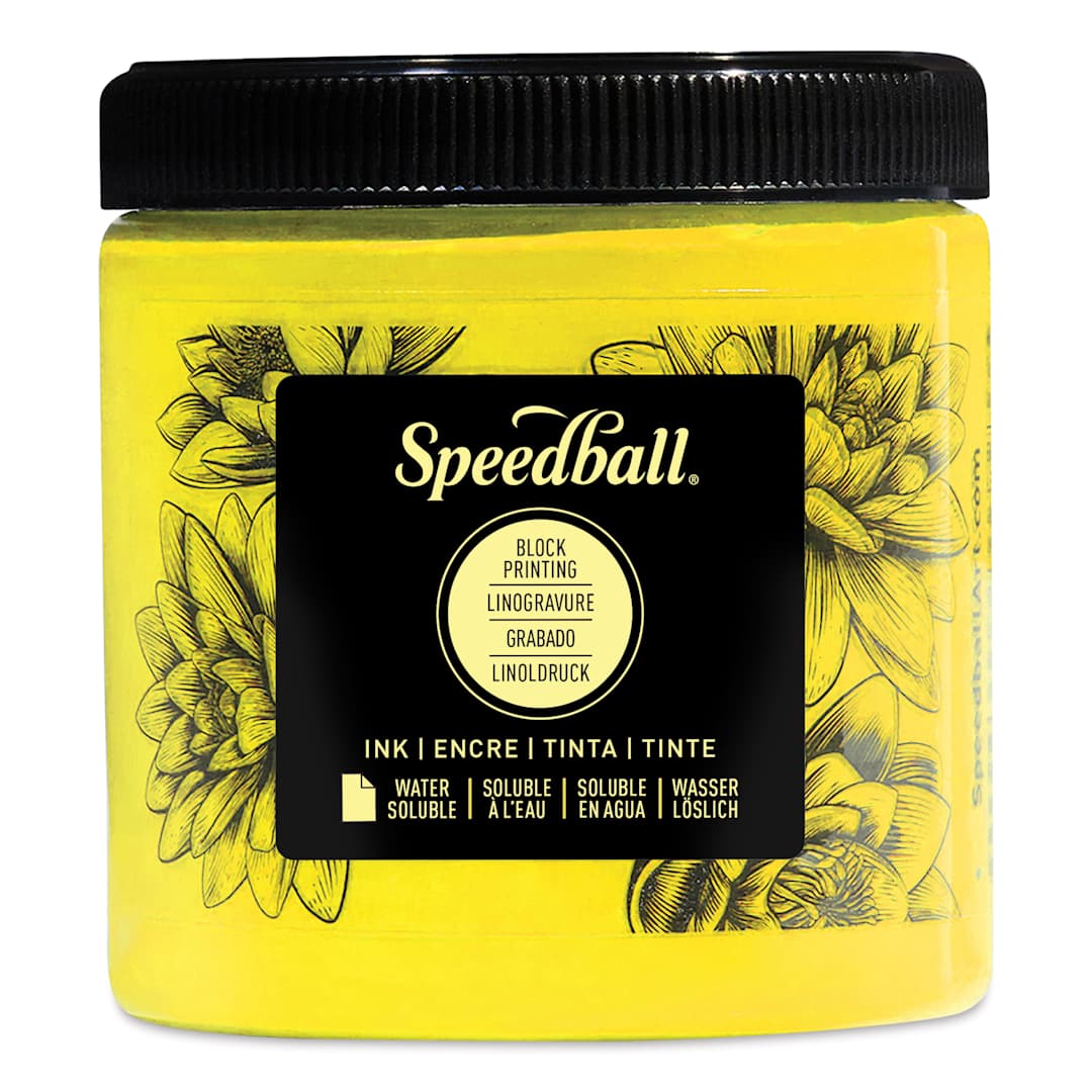 Open in modal - Speedball Water-Soluble Block Printing Ink - Process Yellow, 8 oz