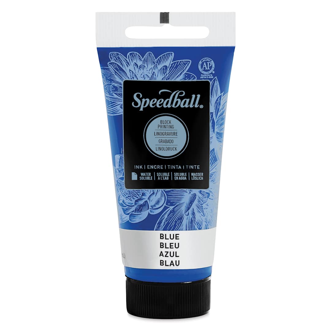 Open in modal - Speedball Water-Soluble Block Printing Ink - Blue, 1.25 oz