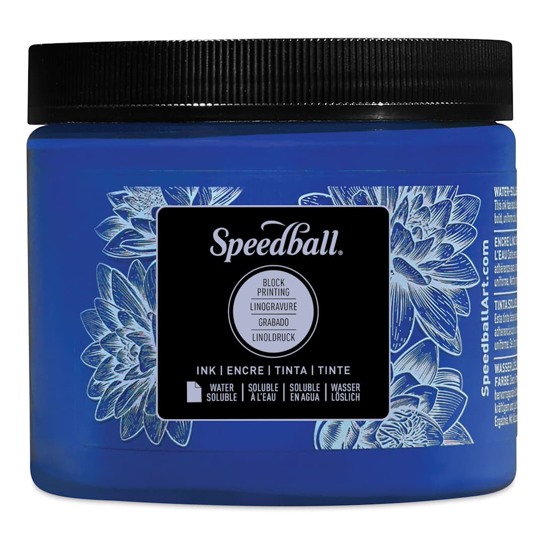Open in modal - Speedball Water-Soluble Block Printing Ink - Blue, 16 oz
