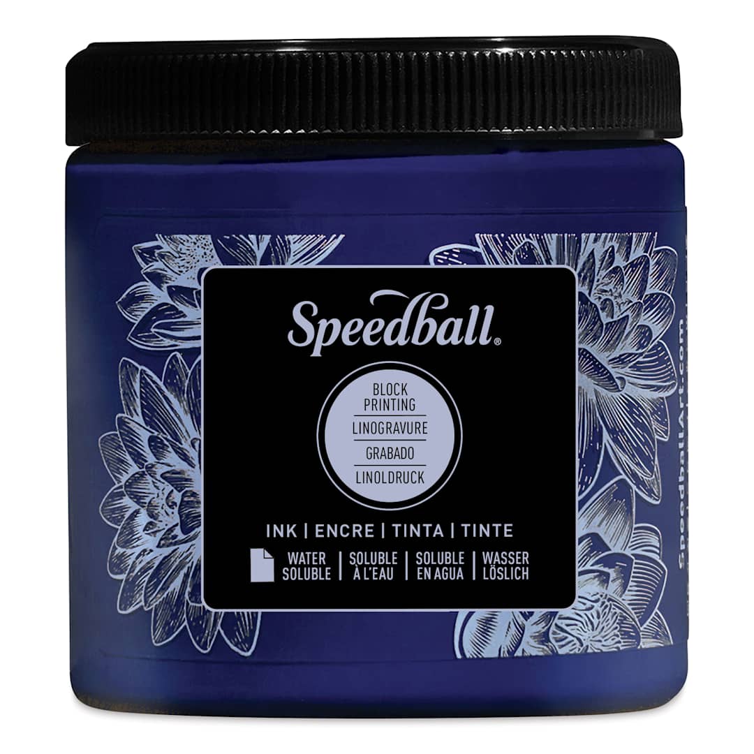 Open in modal - Speedball Water-Soluble Block Printing Ink - Process Cyan, 8 oz