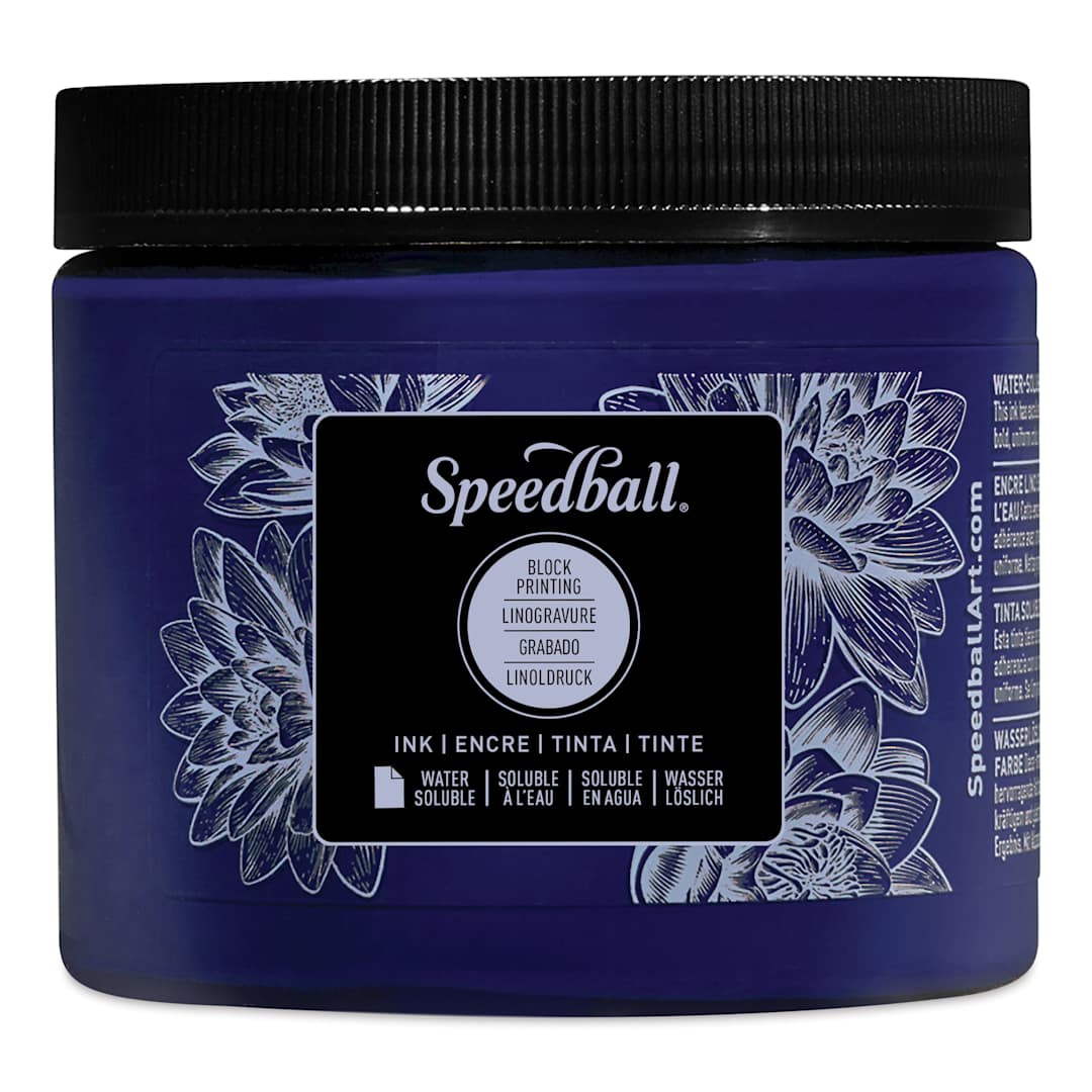 Open in modal - Speedball Water-Soluble Block Printing Ink - Process Cyan, 16 oz