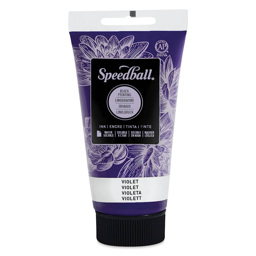 Open in modal - Speedball Water-Soluble Block Printing Ink - Violet, 2.5 oz