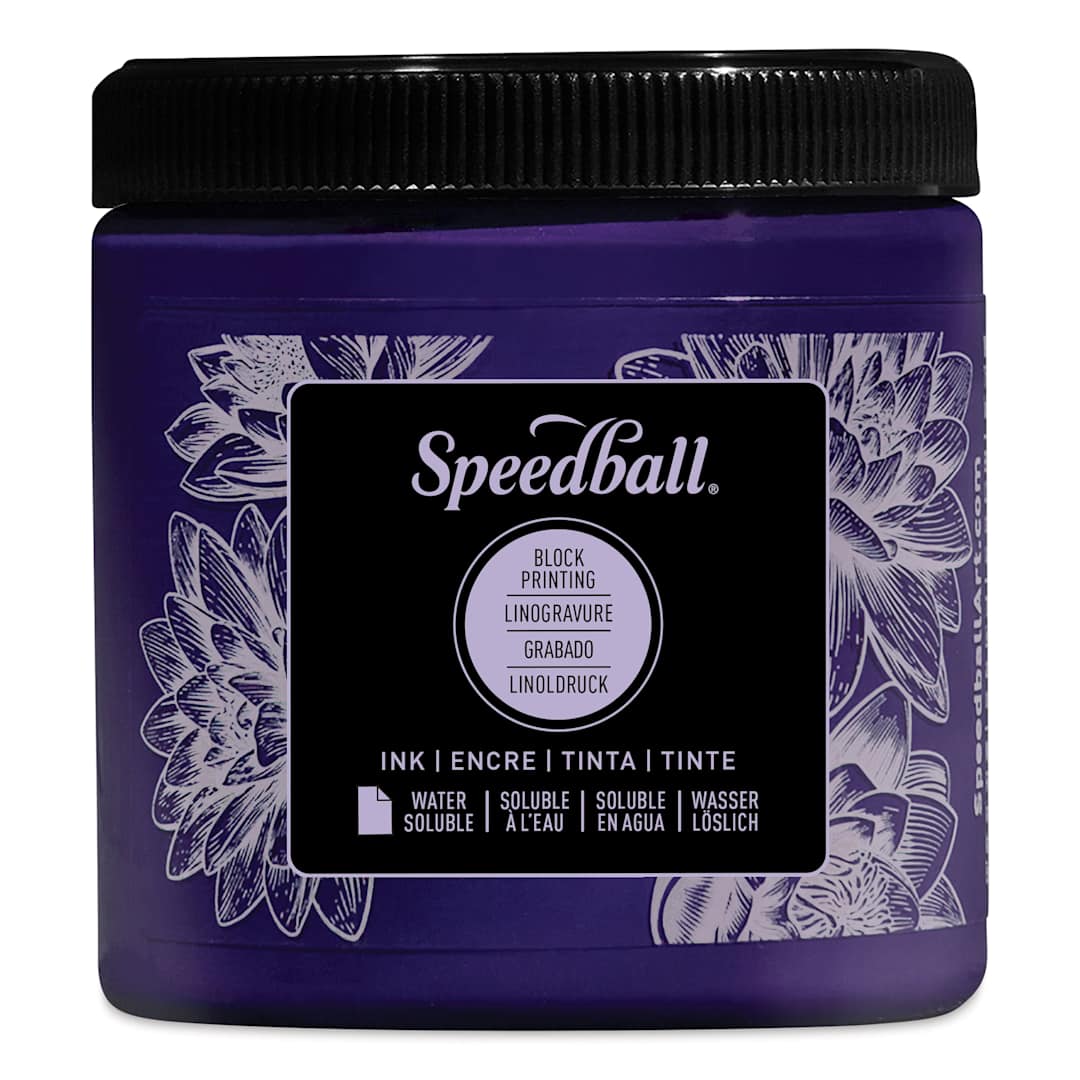Open in modal - Speedball Water-Soluble Block Printing Ink - Violet, 8 oz